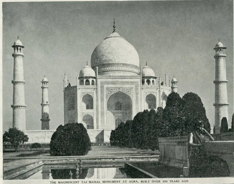 The magnificent Taj Mahal monument at Agra, built over 300 years ago