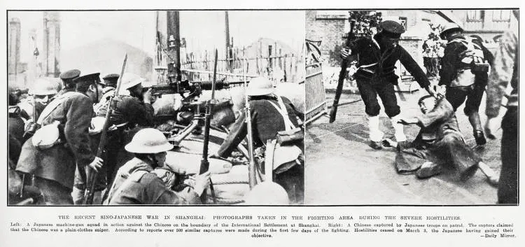 The recent Sino-Japanese war in Shanghai: photographs taken in the fighting area during the severe hostilities