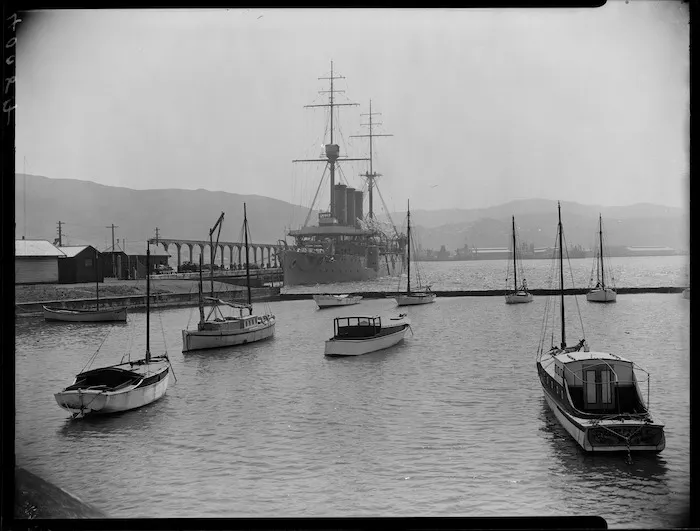 Japanese warship,'Iwate', in Wellington