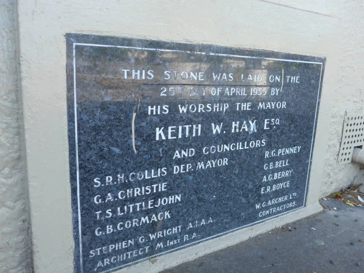 Mt Roskill War Memorial Hall, foundation stone, 2015