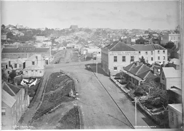 Image: Auckland panorama from the Albert Street Fire Bell, 1884