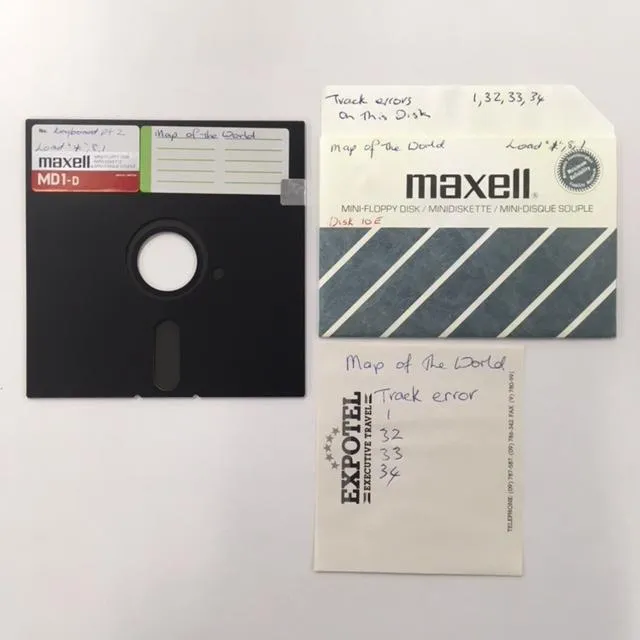 Floppy Disk  Game for Commodore 64: "Map of the World"