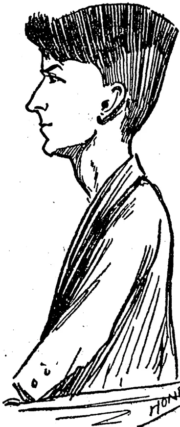 Image: ERIC STREAT  (The Young Burglar who was Shot m the'right arm by Varley). (NZ Truth, 27 March 1915)