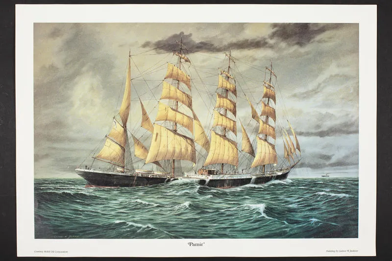Print: PAMIR (1905) at sea