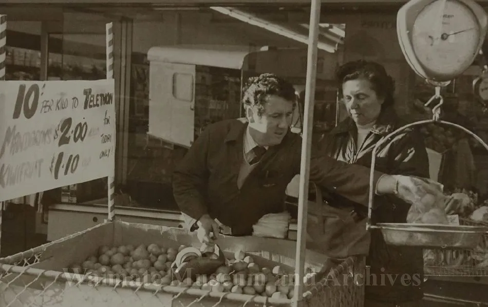 David Owen selling fruit