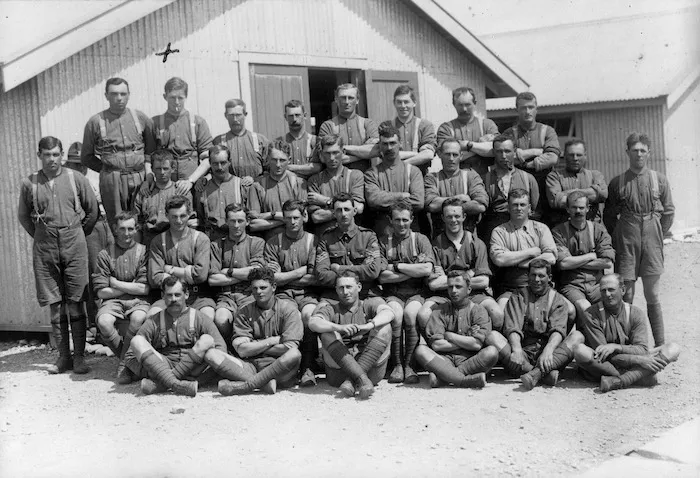Guards on Somes Island during World War 1