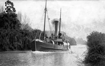 Image: SS Blenheim on the Ōpawa River