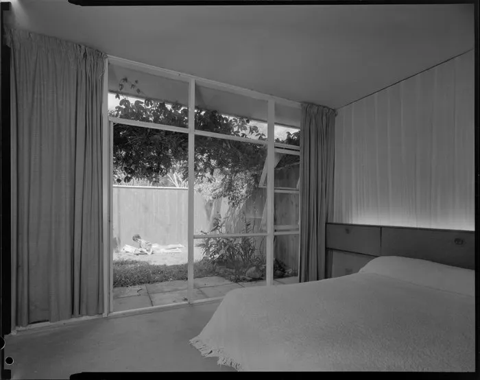 Bedroom of a house designed by Friedrich Eisenhofer