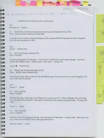 Image: Transcripts, Hamshar letters