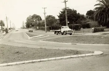 Image: 'New traffic islands', Papatoetoe, 1964