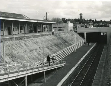 Image: Photograph – Hamilton Railway Station and lowering of railway line