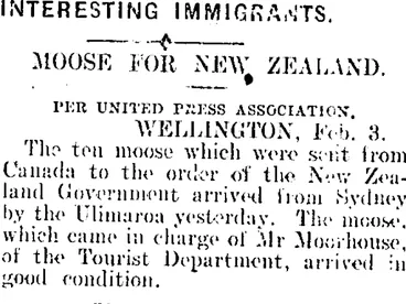 Image: INTERESTING IMMIGRANTS. (Mataura Ensign 3-2-1910)