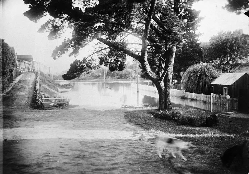 Flood at Ngaruawahia in 1907