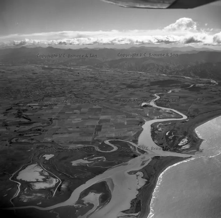 Looking WNW over Wairau Bar and up Wairau River... (11181/11212)