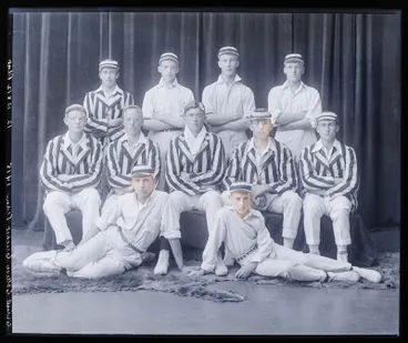 Image: Glass Plate Negative: Christ's College Cricket Team, 1915