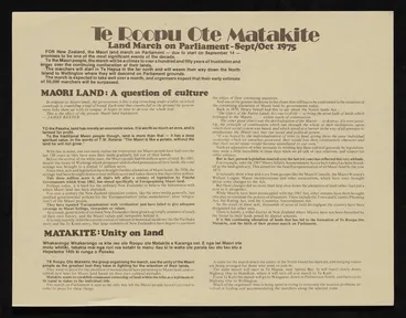 Image: Te Roopu Ote Matakite; Land march on Parliament Sept/Oct 1975