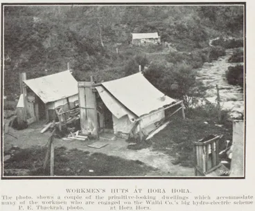 Image: Workmen's huts at Hora Hora