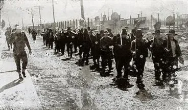 Image: Work party at Featherston POW Camp : Photograph