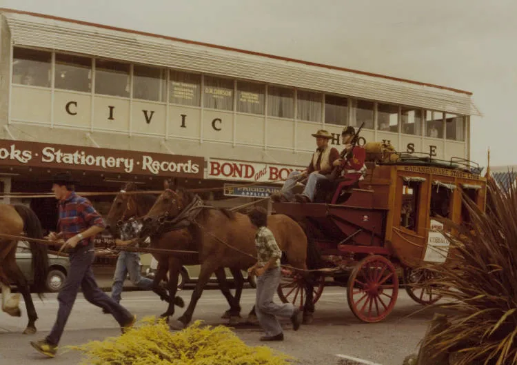 Centennial stagecoach, Howick, 1980.