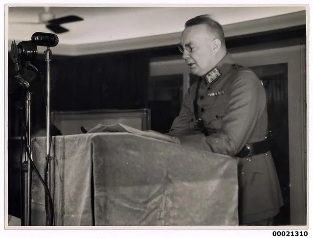 Major-General Ter Poorten on board TSS ORANJE II