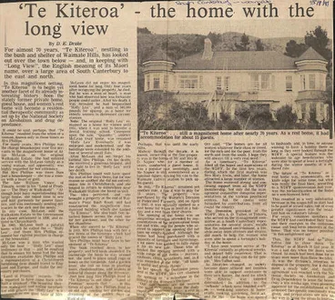 Image:  'Te Kiteroa' - the home with the long view
