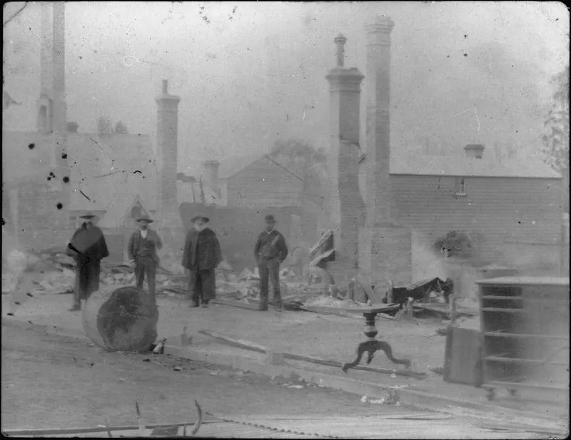 Victoria Street, Hamilton, following a fire