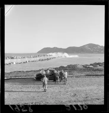 Image: Scene where a boy was drowned at Moa Point, Wellington