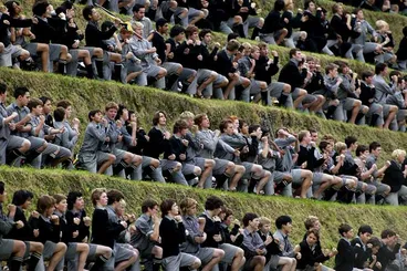 A supporting haka Image: A supporting haka