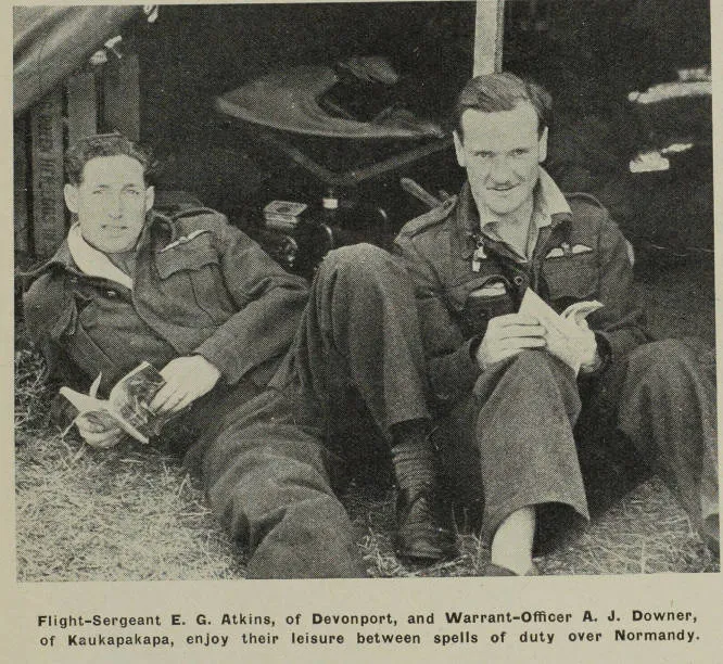 Pilots of the New Zealand Spitfire squadron supporting Allied land forces in Normandy