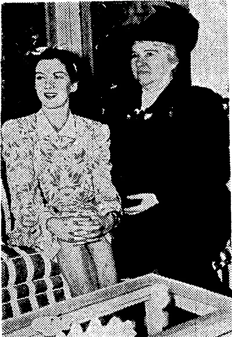Sister Elizabeth Kenny, worldrenowned Australian nurse, whose life-story is shortly to be screened, with Rosalind Russell (seated next her) in the chief role. For the past 30 years Sister Kenny has advocated a revolutionary cure for infantile paralysis, and it has at last been accepted in America. SJie has never accepted a fee for her work. (Evening Post, 07 October 1942)