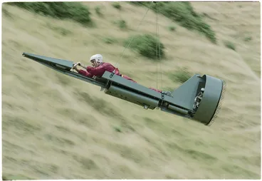 Image: German Ambassador Eberhald Noeldeke on the Fly By Wire, Paekakariki - Photograph taken by Maarten Holl