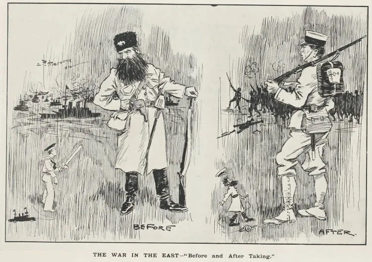 The war in the east - 'before and after taking'