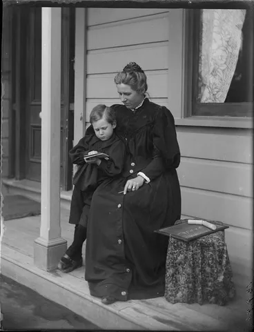 Image: Lydia Williams with Edgar on the verandah of their home in Kew, Dunedin