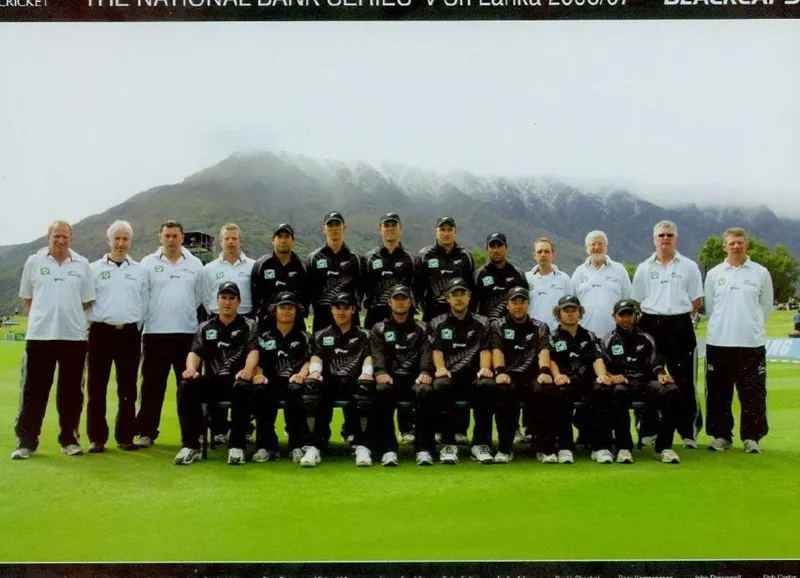 Photo: New Zealand ODI Cricket Team v Sri Lanka, National Bank Series 2006/07 Queenstown Event Centre, Queenstown , 31 December 2006.