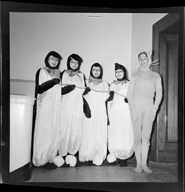 Image: Unidentified women rehearsing for the Kindergarten Association show