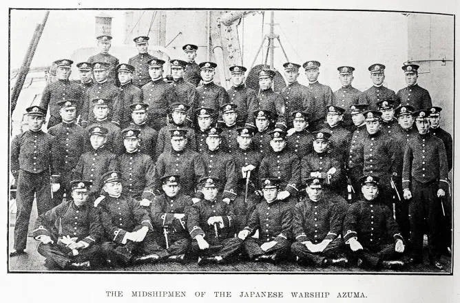 The midshipmen of the Japanese warship Azuma