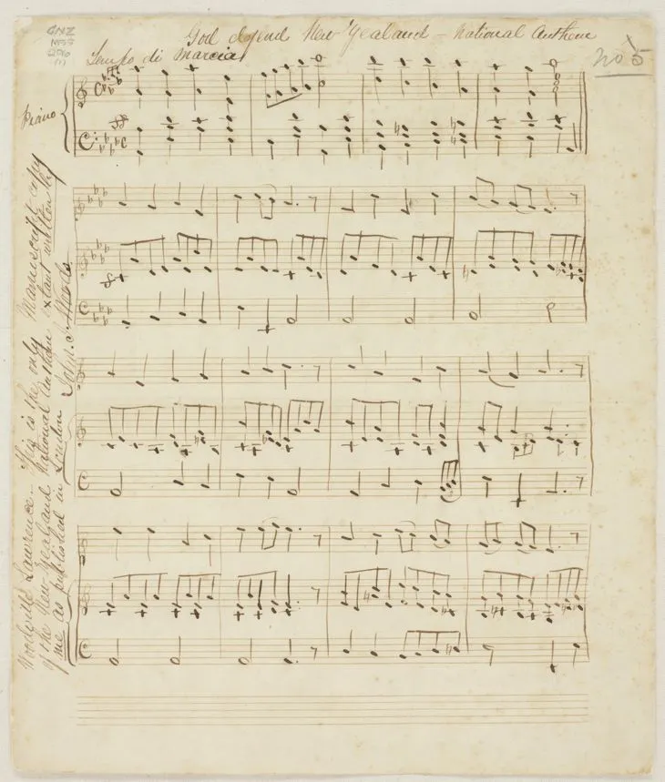 God Defend New Zealand - National anthem score