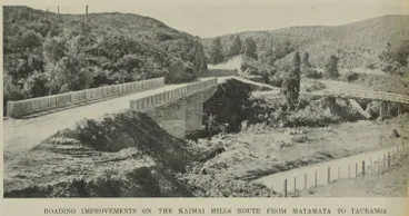 Roading improvements on the Kaimai Hills route from Matamata to Tauranga Image: Roading improvements on the Kaimai Hills route from Matamata to Tauranga