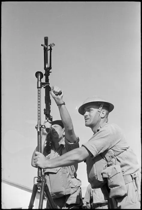 Bren gun anti-aircraft practice, Maadi