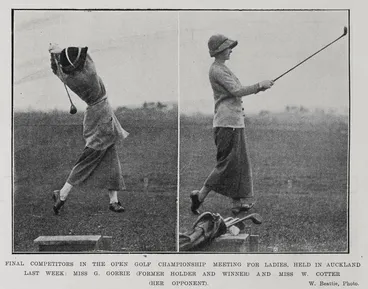 Image: Final Competitors In The Open Golf Championship Meeting For Ladies, Held In Auckland Last Week