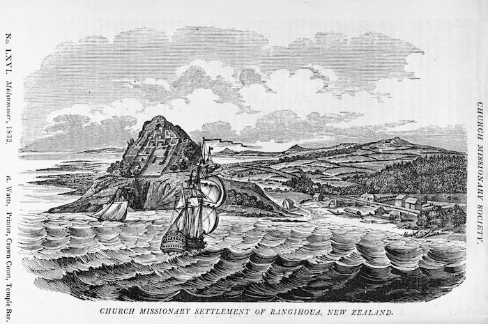 Church Missionary quarterly papers :Church Missionary settlement at Rangihoua, N. Z. 1832