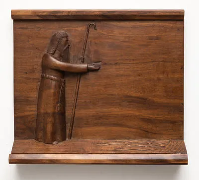 Saint Patrick driving the snakes out of Ireland