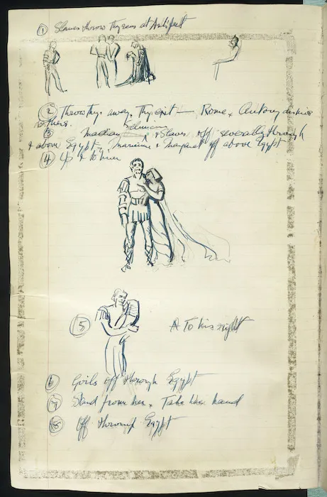 Page of stage directions for Scene XI