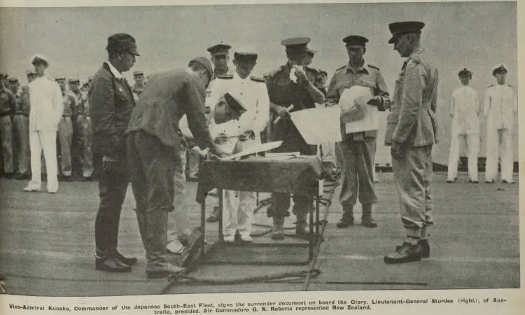 The Japanese surrender in the southwest Pacific