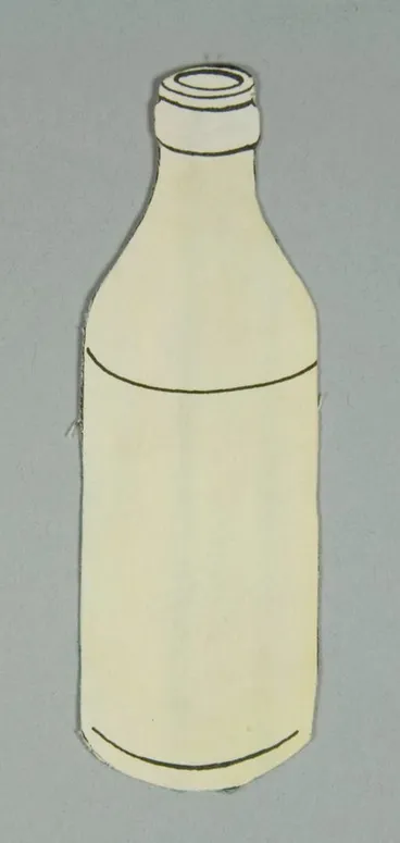 Image: Educational display image (dental health) - bottle of milk