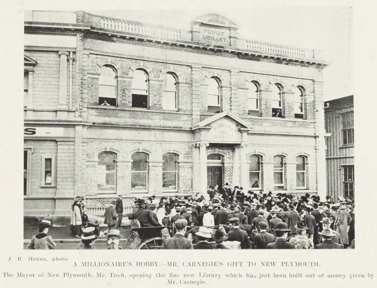 A millionaire's hobby - Mr. Carnegie's gift to New Plymouth