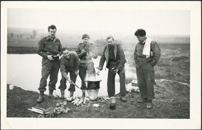 World War, 1939-1945. Allied prisoners-of-war on forced march in central Germany