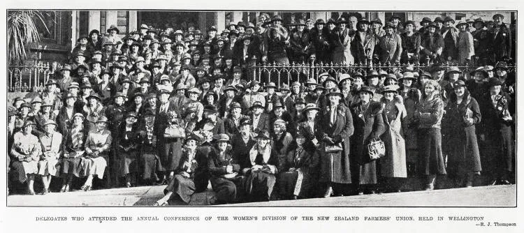 Delegates who attended the annual conference of the Women's Division of the New Zealand Farmers' Union, held in Wellington