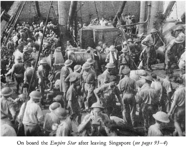 On board the Empire Star after leaving Singapore (see pages 93–4)