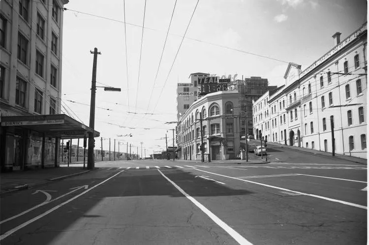 Customs Street East, Auckland Central, 1964